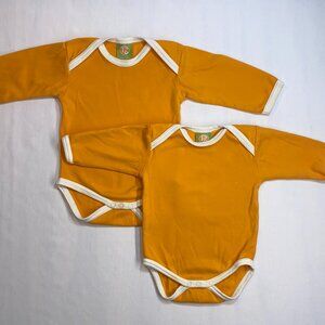 Positively Organic Cotton Long Sleeve Bodysuits (3-6m, 6-12m)